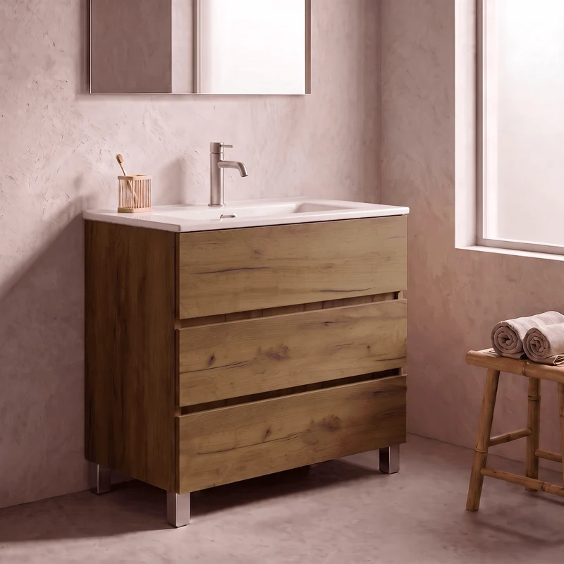 Mueble baño con patas y lavabo Triana