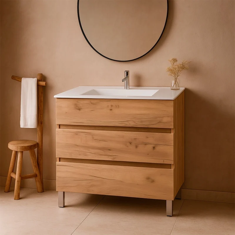 Mueble baño con patas y lavabo Triana