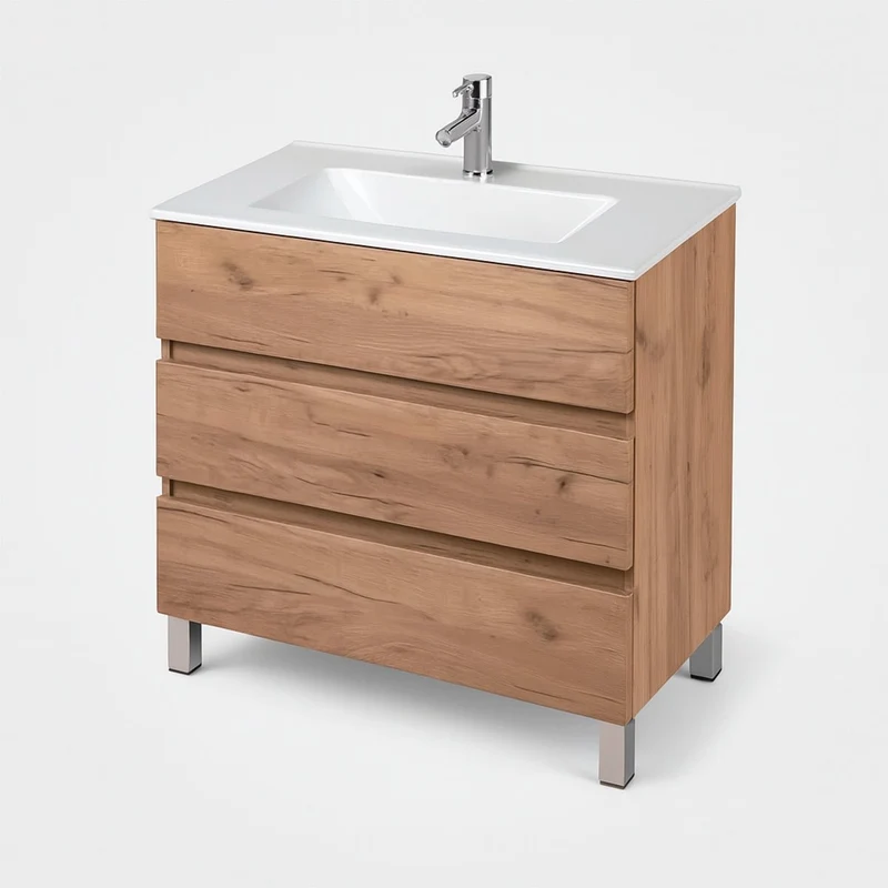 Mueble baño con patas y lavabo Triana
