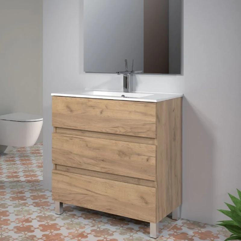 Mueble baño con patas y lavabo Triana