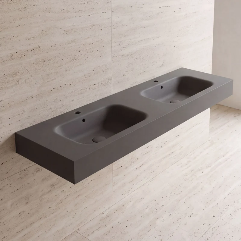 Lavabo Suspendido Doble Seno Malik - Fossil Natura