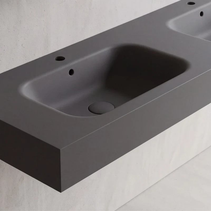 Lavabo Suspendido Doble Seno Malik - Fossil Natura