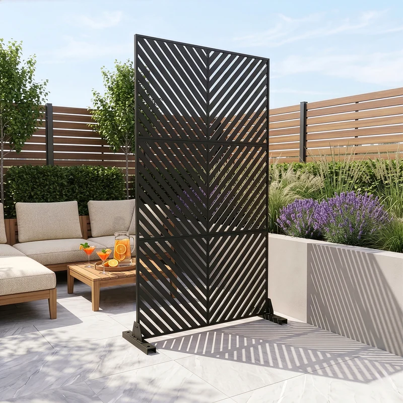 Tabique Kekan exterior acero 180x90/120 cm [casa.pro]