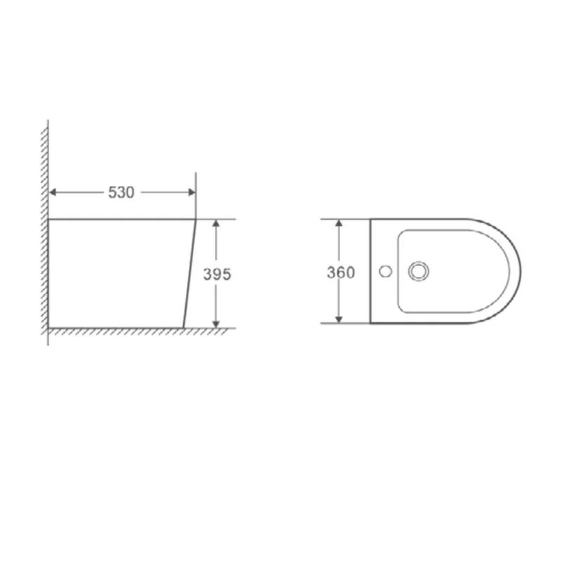 Bidé moderno para baño modelo Roma
