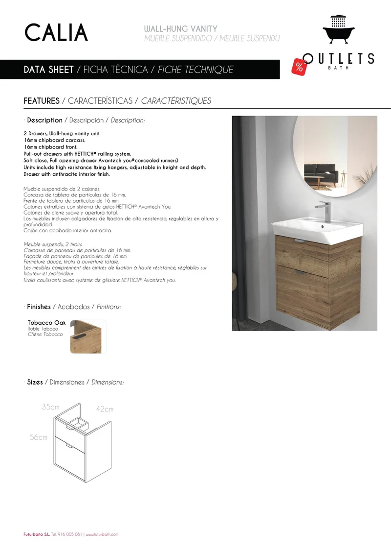 MUEBLE DE BAÑO CALIA