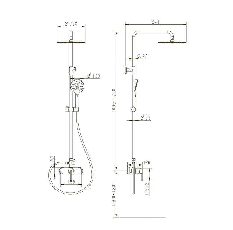 Columna de ducha Oval Breeam