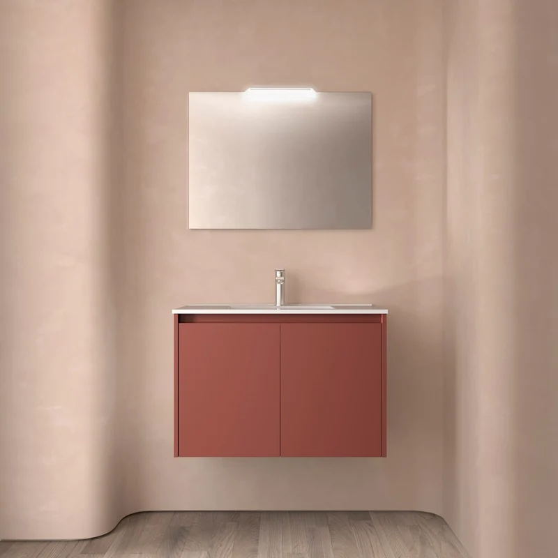 Noja 2P - Mueble de Baño suspendido con lavabo encastrado