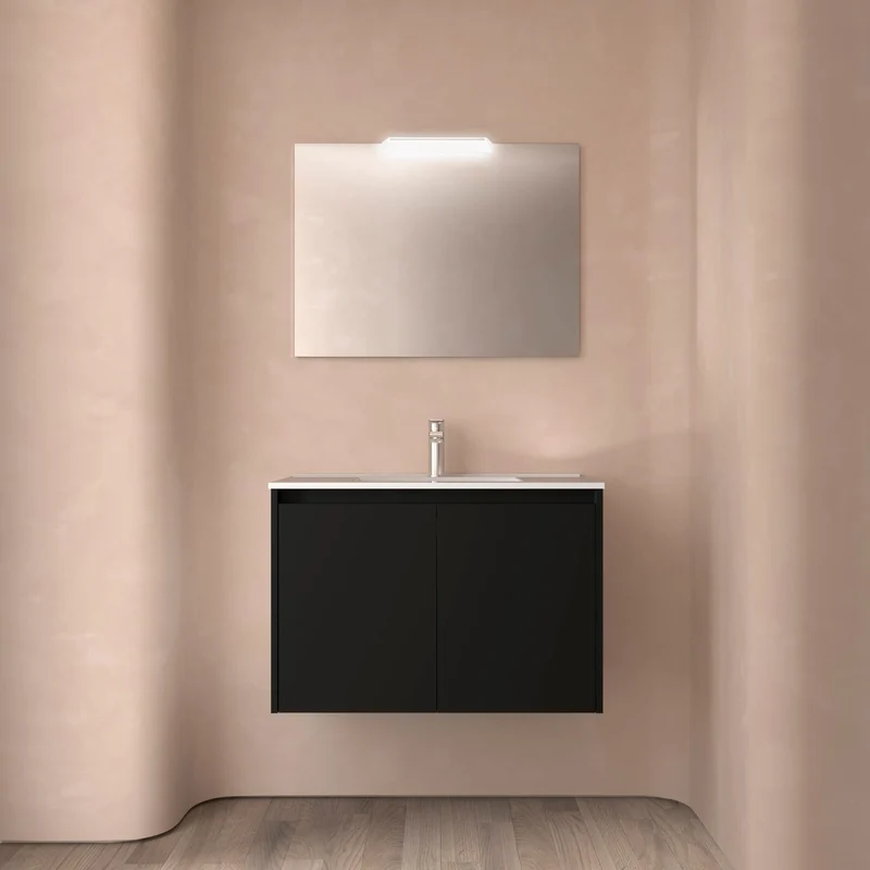 Noja 2P - Mueble de Baño suspendido con lavabo encastrado