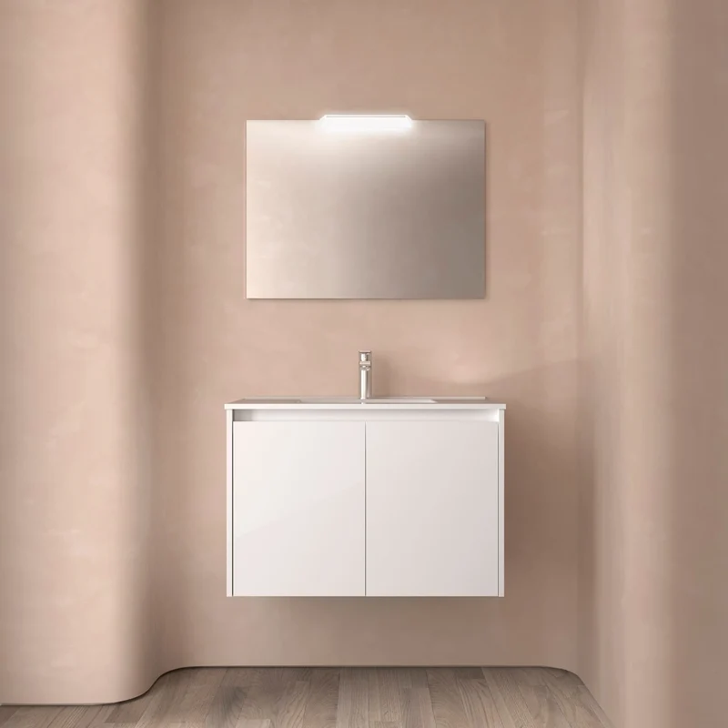 Noja 2P - Mueble de Baño suspendido con lavabo encastrado
