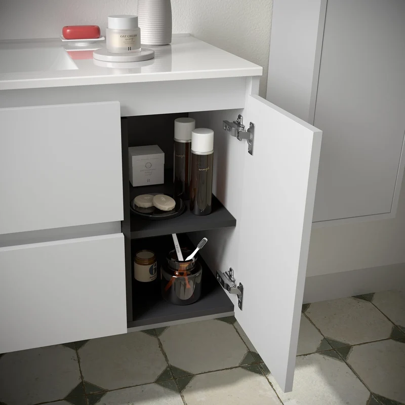 Noja 2C1 - Mueble de baño suspendido con lavabo encastrado