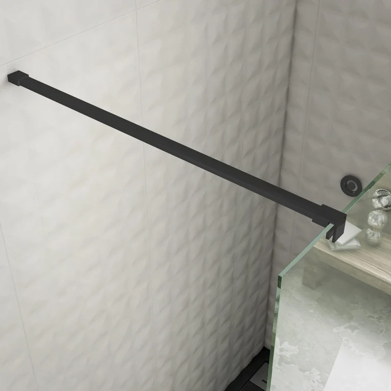 Mampara de Ducha Fija de 8 mm con Cristal Decorado