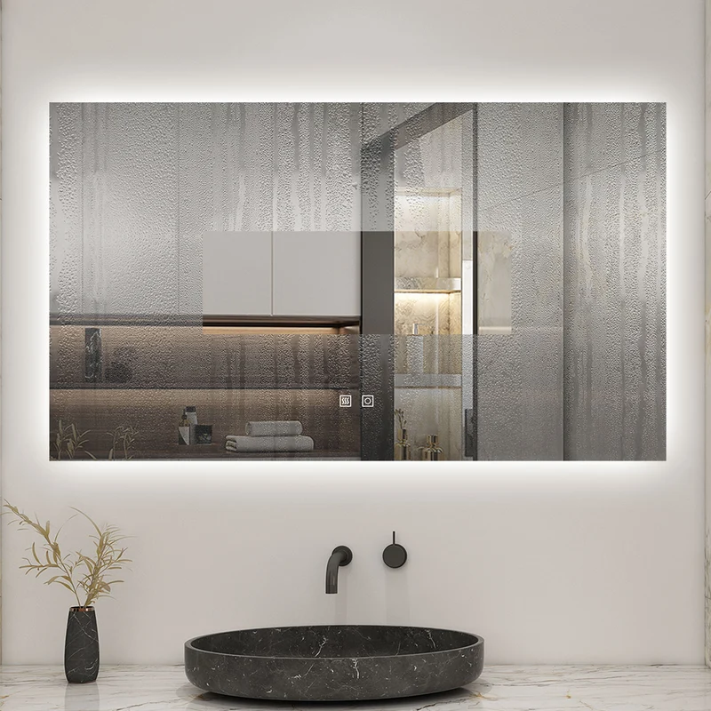Espejo de baño LED , antivaho, temperatura de tres colores regulable, función memoria