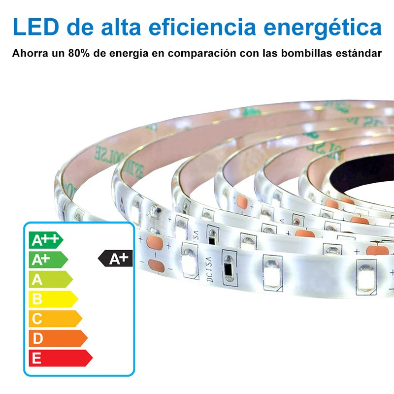 Espejo de baño LED , antivaho, temperatura de tres colores regulable, función memoria