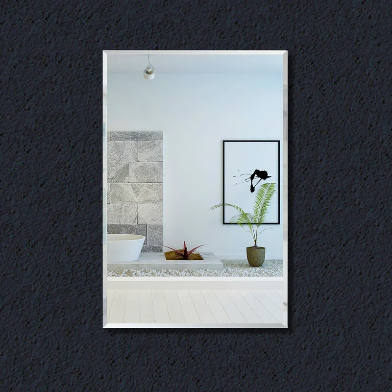 Espejo para Pared Rectangular con Esquina Recta. Espejo Pared Cuerpo Entero, estilo simple