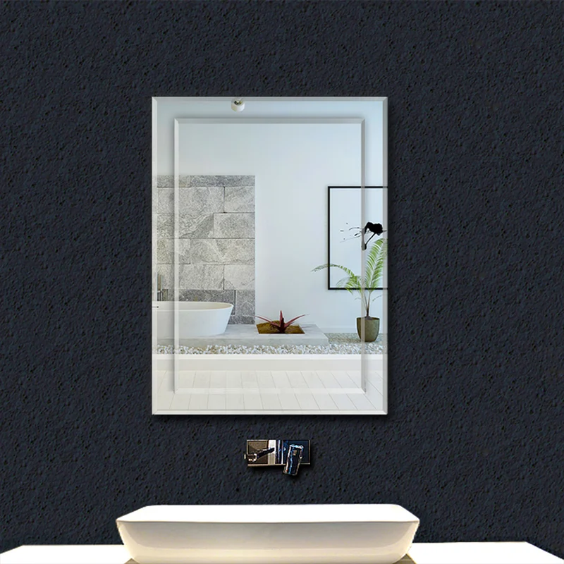 Espejo para Pared Rectangular con Esquina Recta. Espejo Pared Cuerpo Entero, estilo simple