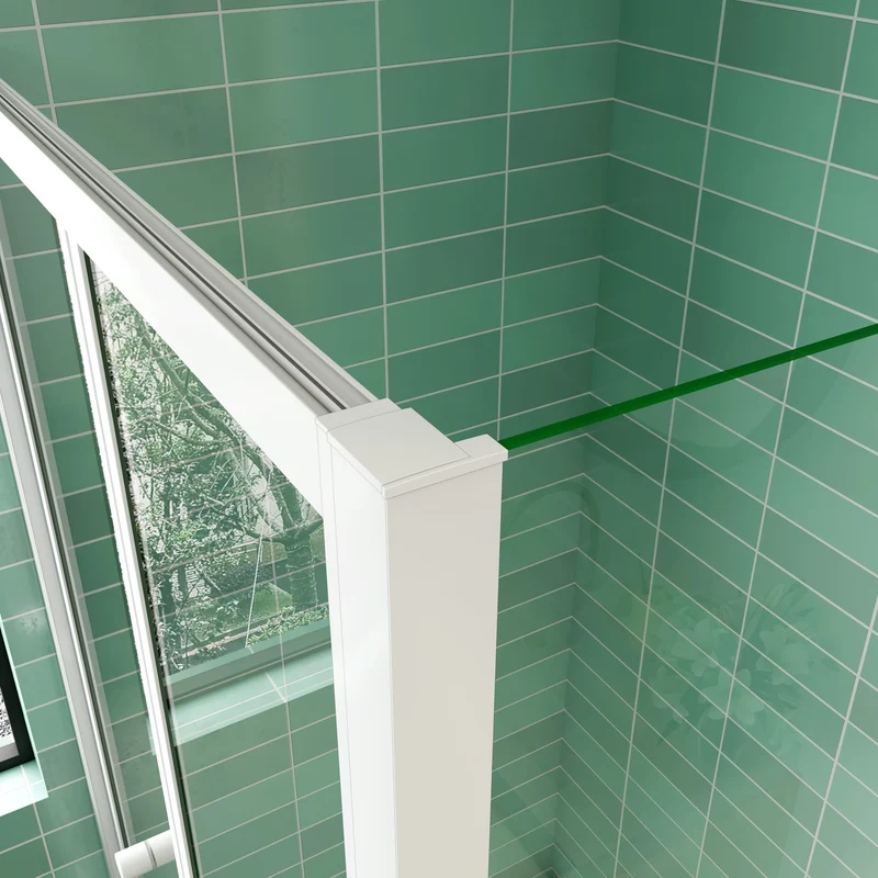 liquidacion Mampara de ducha cuadrada ,frontal 2 hojas plegables + panel fijo lateral Cristal Templado 5mm