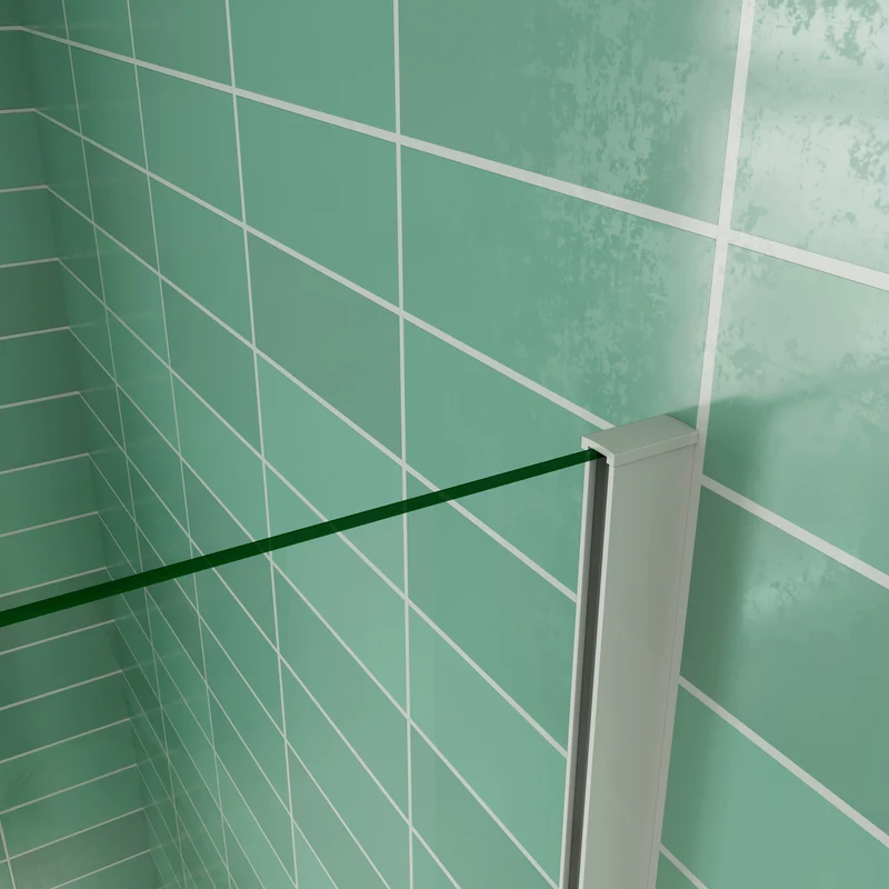 liquidacion Mampara de ducha cuadrada ,frontal 2 hojas plegables + panel fijo lateral Cristal Templado 5mm