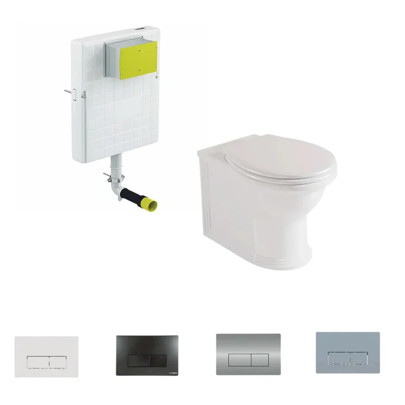 Pack Inodoro Compacto Olimpia + Cisterna Empotrada + Pulsadores