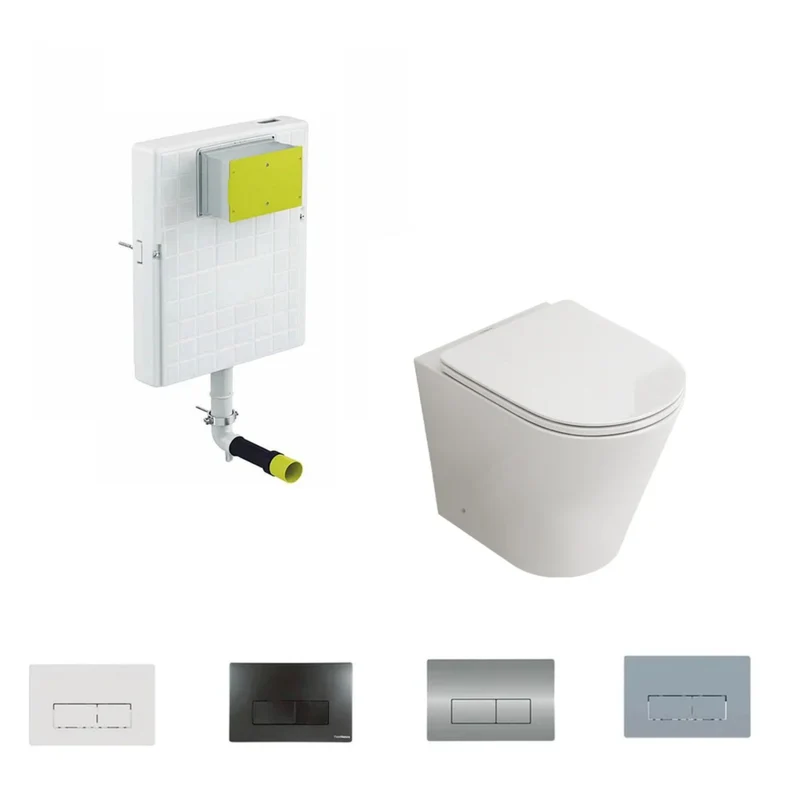 Pack Inodoro Compacto Bolonia + Cisterna Empotrada + Pulsadores