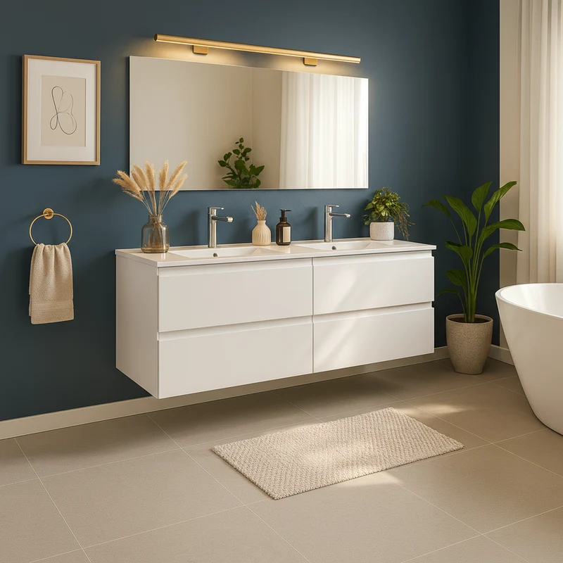 Lavabo de encastrar doble seno modelo Bogotá 121 cm