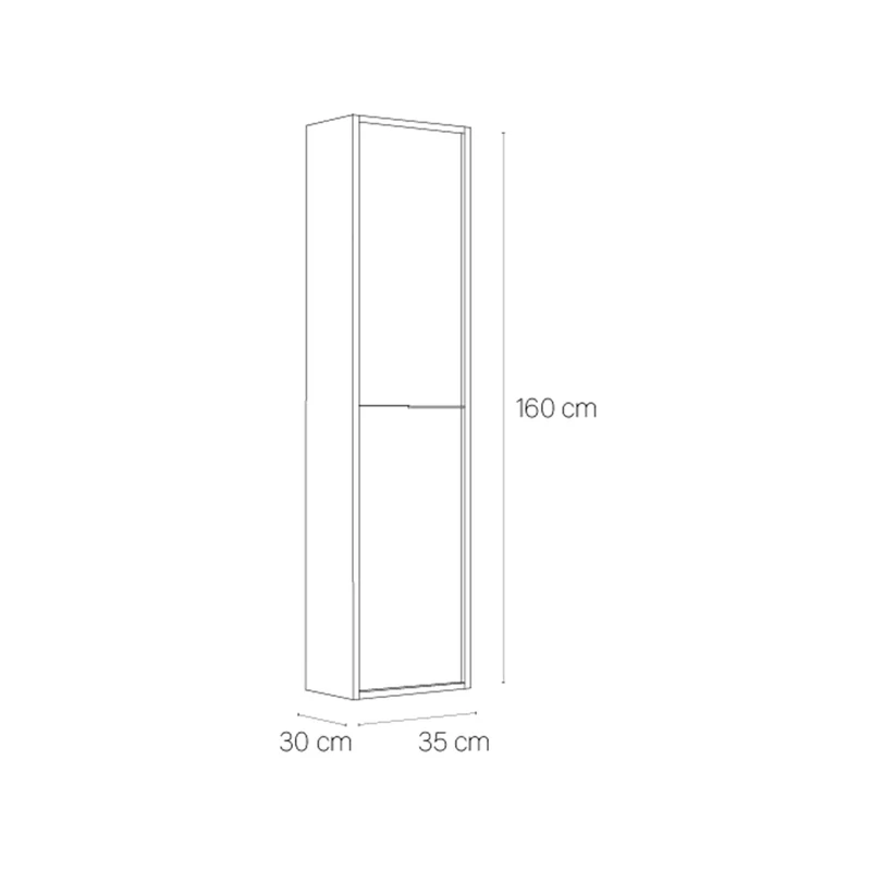 Mueble auxiliar baño suspendido Doly