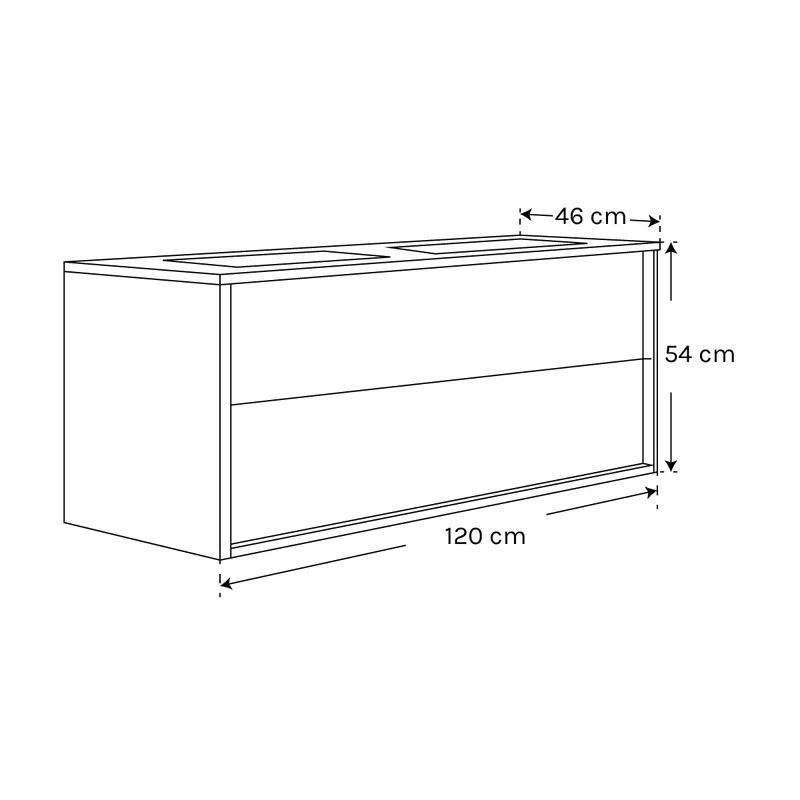 Conjunto mueble baño suspendido Doly