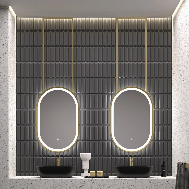 Soporte metálico de techo para espejo
