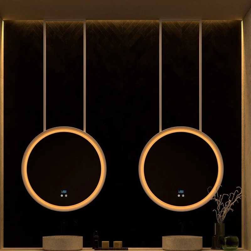 Soporte metálico de techo para espejo