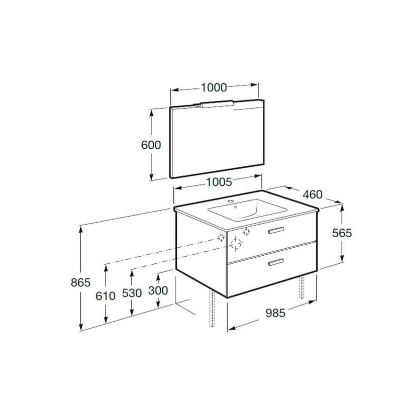 Pack Mueble de baño Roca Gap