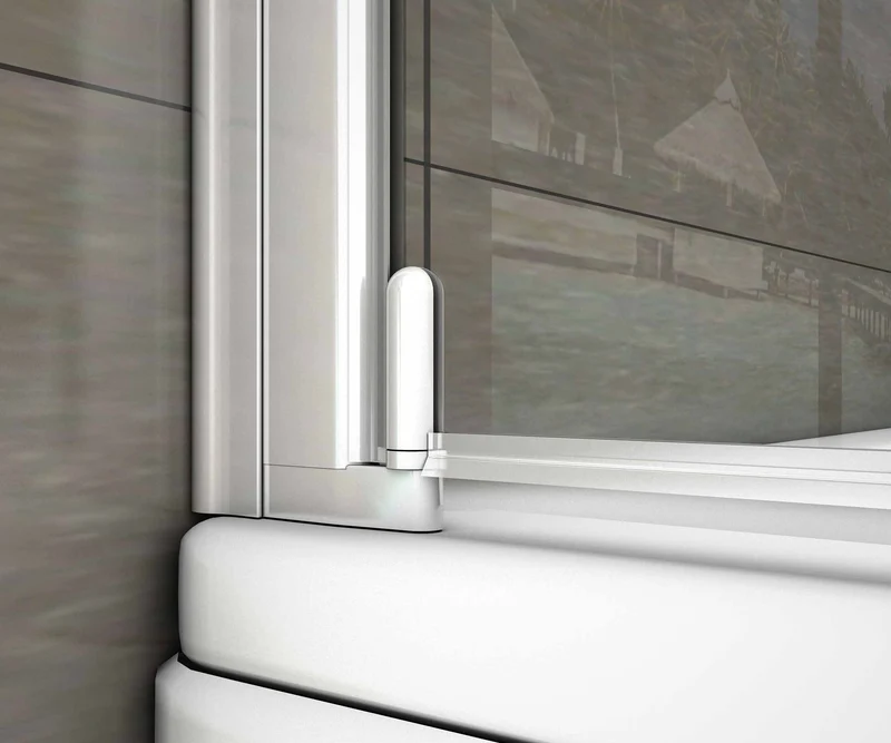 Mampara de Bañera Abatible Giratorio 4mm Perfil Gris Mate - 1 Hoja Abatible