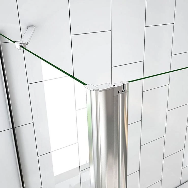Mamparas de Bañera Cristal Plegable 2 Hojas Pivotante 6mm Antical Con Pantalla Fija