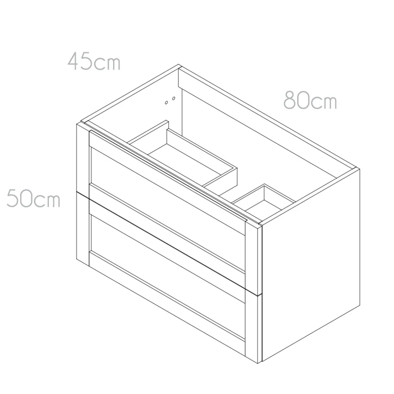 Mueble de baño suspendido modelo Cairo