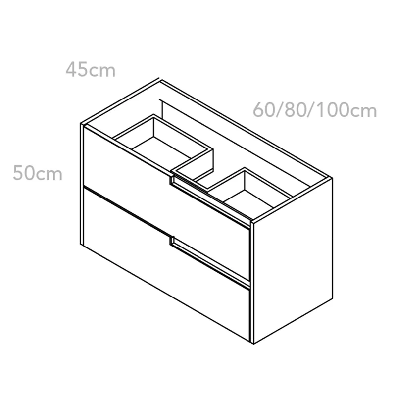 Mueble suspendido modelo Modular