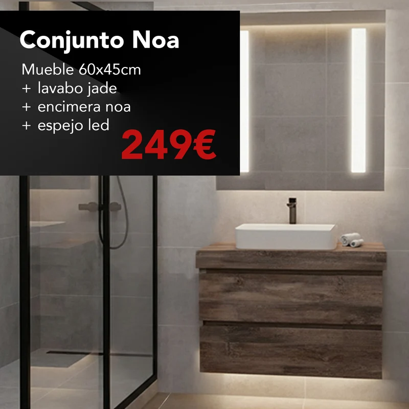 Conjunto de baño modelo NOA 60cm ROBLE BORA