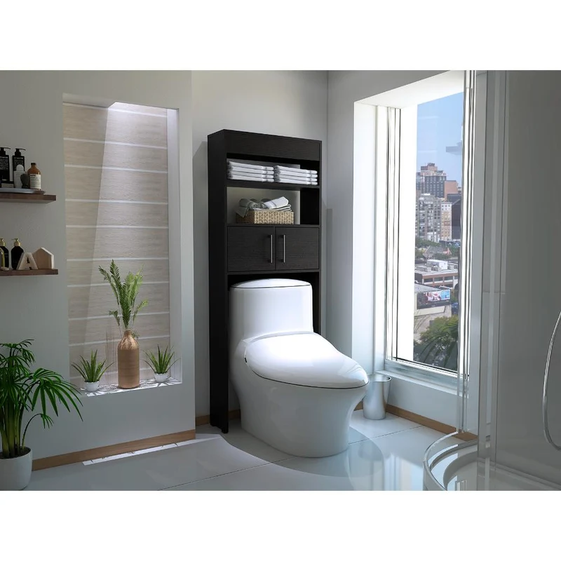 Gabinete de Baño Madrid, Wengue, Ahorrador de Espacio