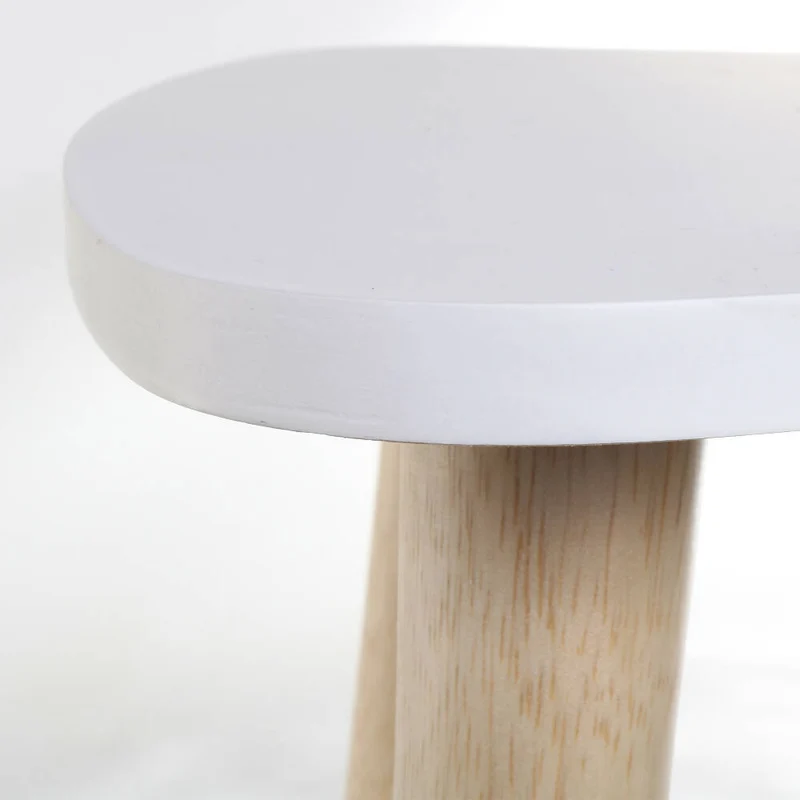Mesa de Centro Triangular 35x40x40cm Blanca