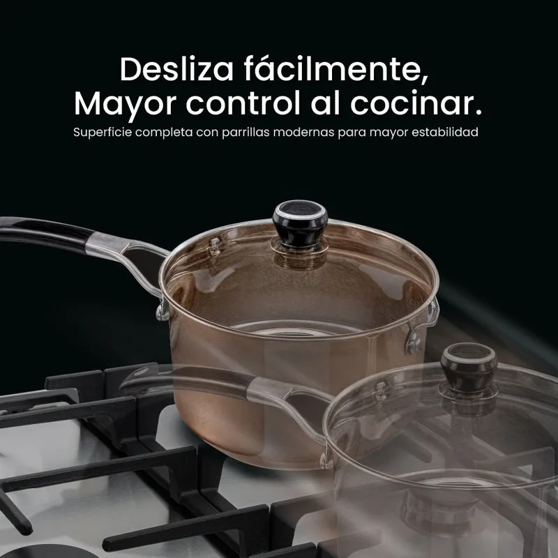 Estufa de Empotrar Serie Alpha Challenger, Plateado