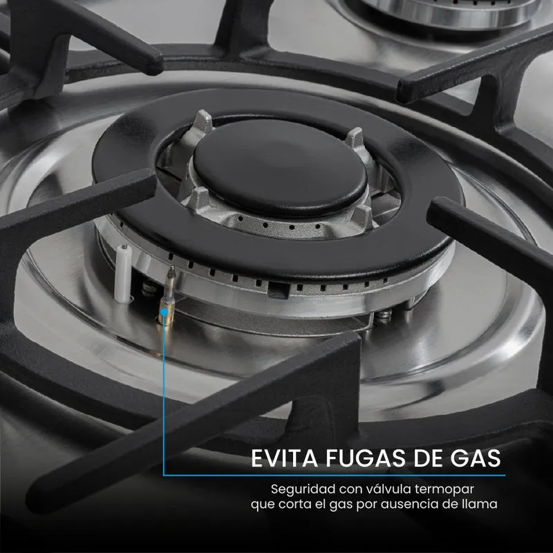 Estufa de Empotrar Serie Alpha Challenger, Plateado