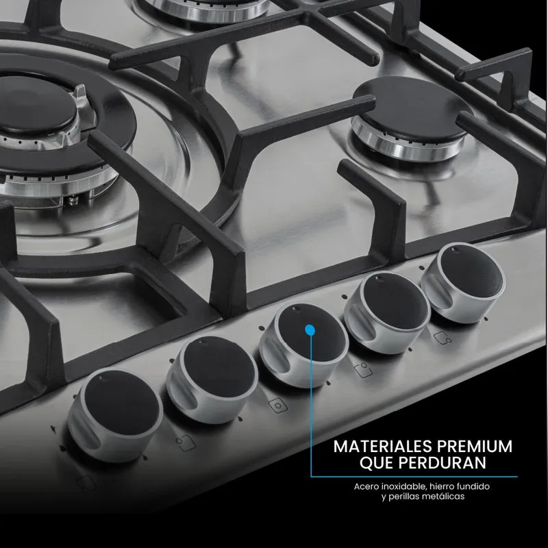 Estufa de Empotrar Serie Alpha Challenger, Plateado