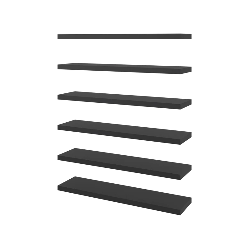 Repisa Flotante Brisa X2, Wengue, con Espacio para Ubicar Objetos ZF