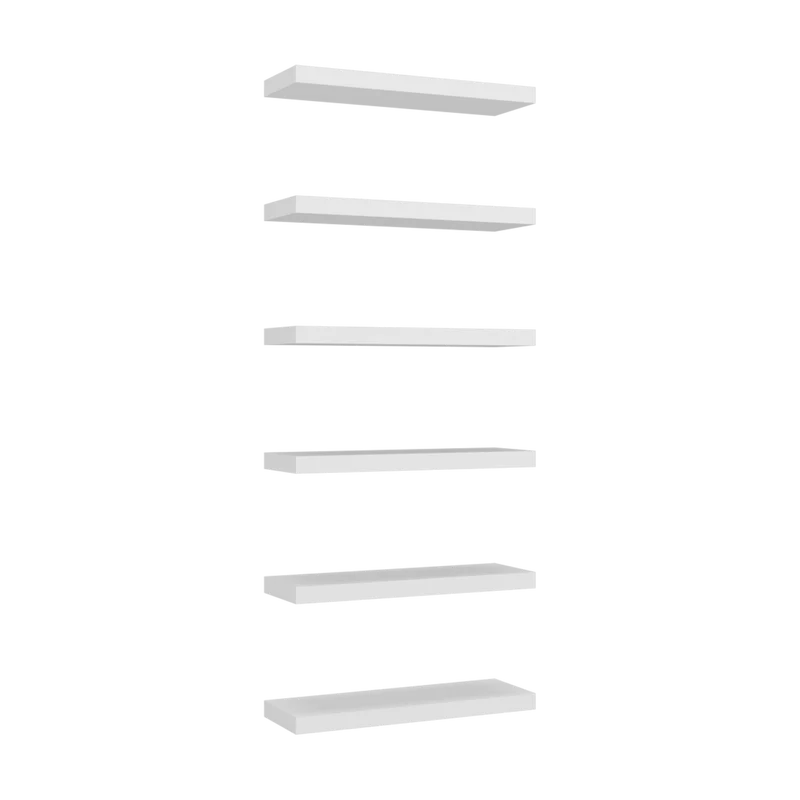 Repisa Flotante Nube X2, Kronos Blanco, con Espacio para Ubicar Objetos ZF