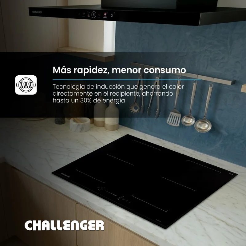Estufa de Empotrar Inducción Challenger 4Pt 220V, In 6077