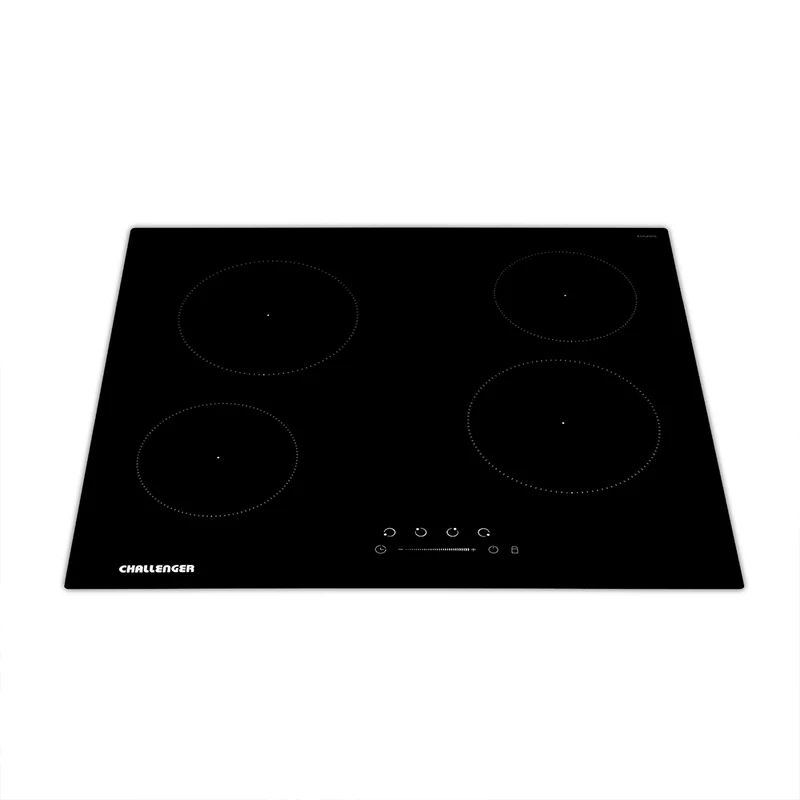 Estufa de Empotrar de Vitrocerámica 60 cm Challenger, Negro