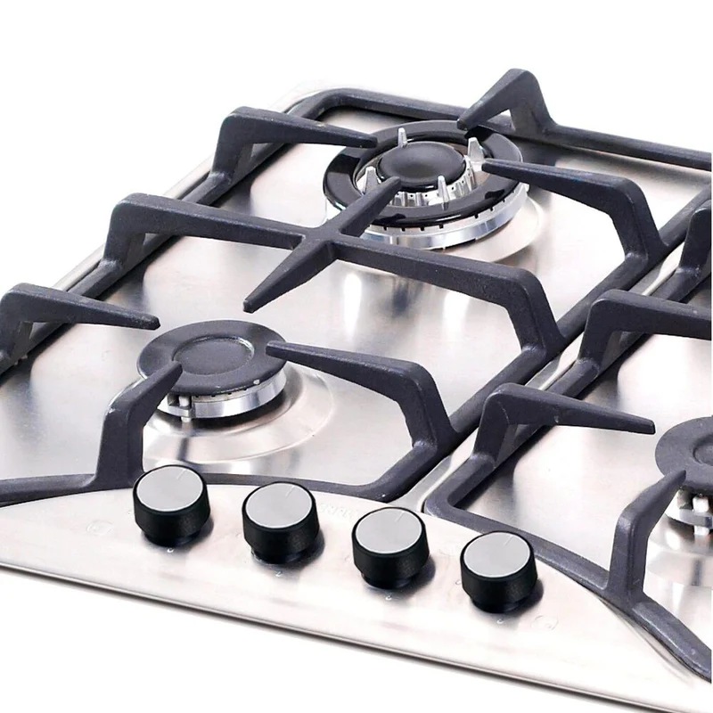 Estufa de Empotrar Challenger Gas Natural 4 Puestos, Plateado