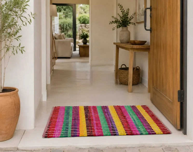 Alfombra Chindi Sarkanda Fibra Reciclada 2x1