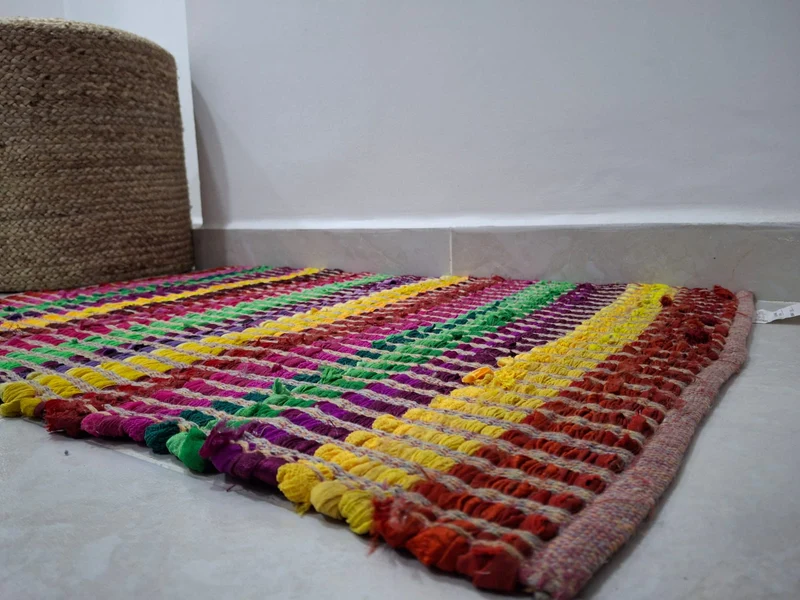 Alfombra Chindi Sarkanda Fibra Reciclada 2x1