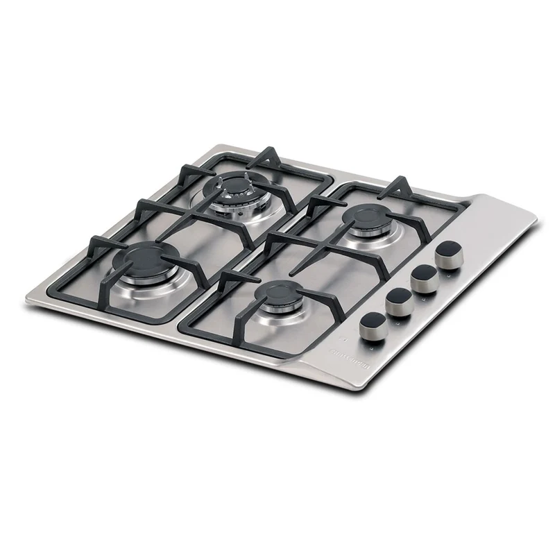 Estufa de Empotrar 4 Puestos Gas Natural Challenger, Plateado