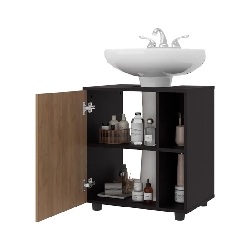 Mueble para Lavamanos Pascuale, Wengue y Fresno Europeo, No Incluye Lavamanos ZF