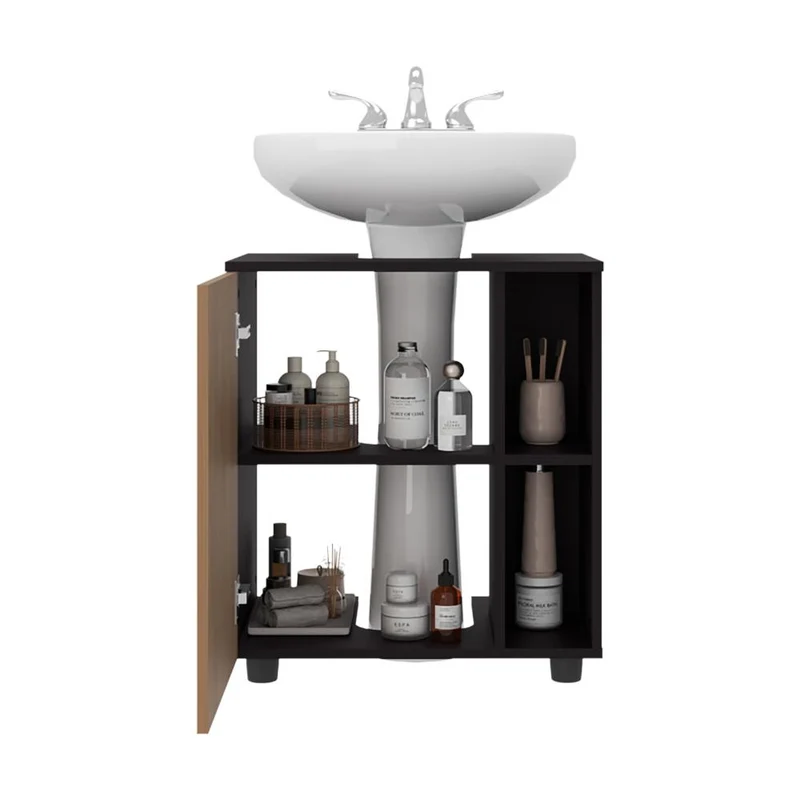 Mueble para Lavamanos Pascuale, Wengue y Fresno Europeo, No Incluye Lavamanos ZF