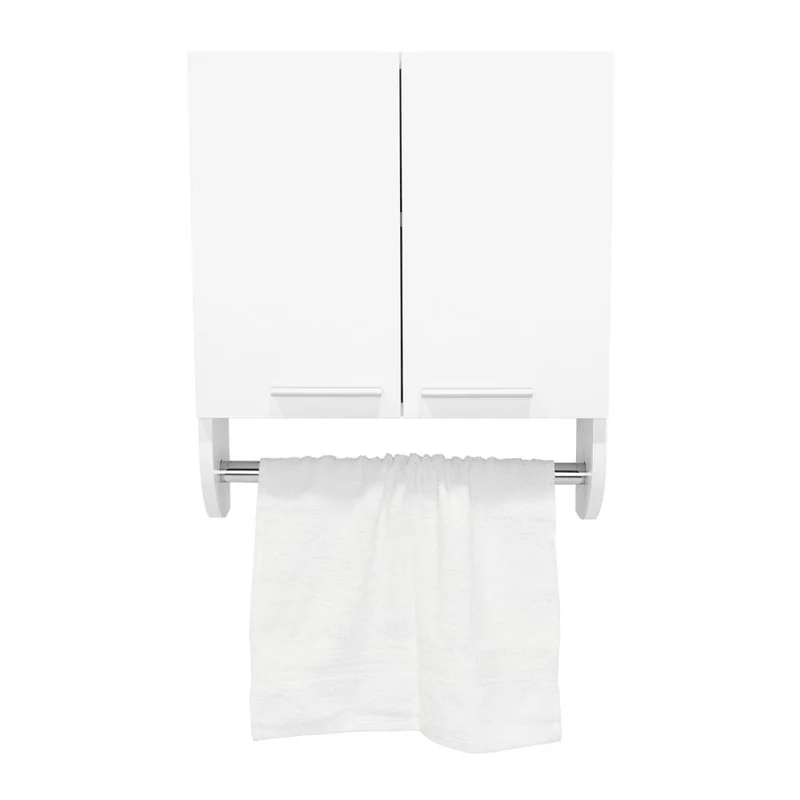 Gabinete de Baño Lupek, Blanco, con Tubo y Manija Metálicas